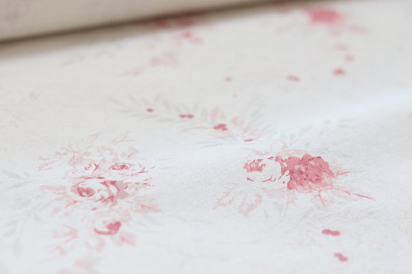 faded floral linen fabric , aimée