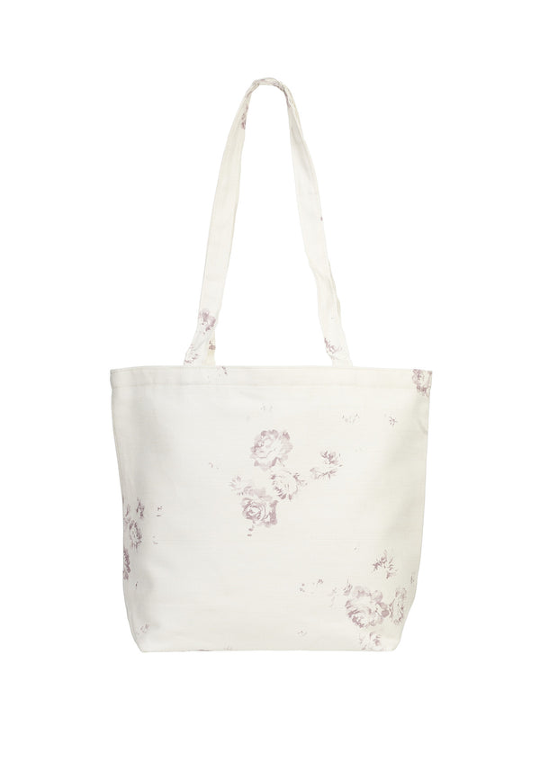 linen shopper bag - vintage lilac.