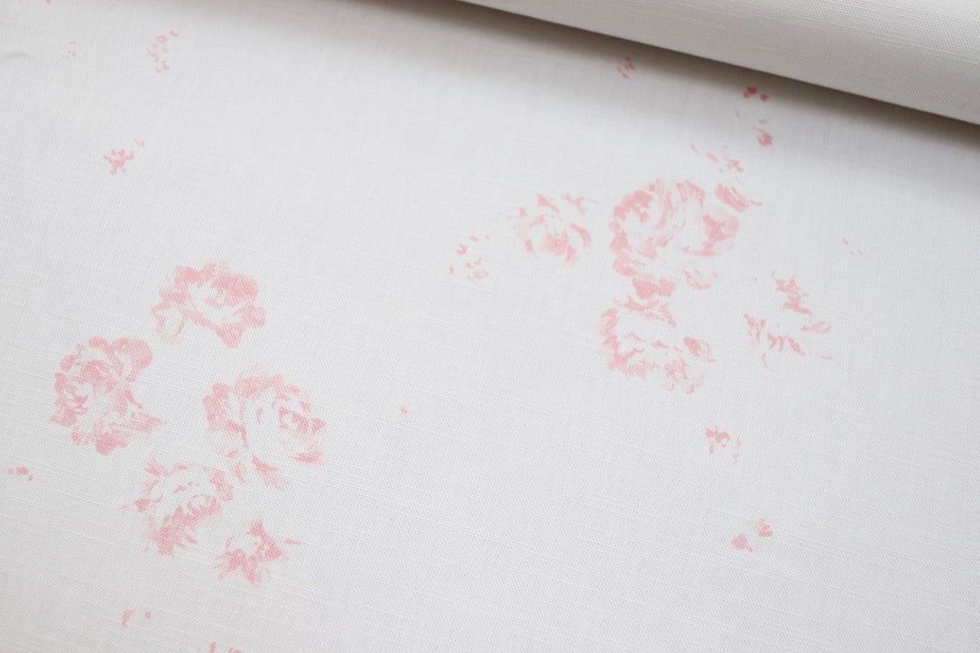 Camille Soft Pink On Oyster linen, Without Leaf