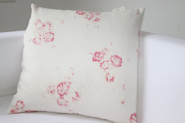 Cerise & Fawn Cushion Cover on Oyster Linen