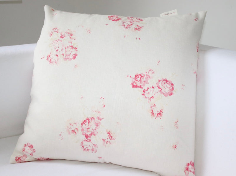 Cerise & Fawn Cushion Cover on Oyster Linen
