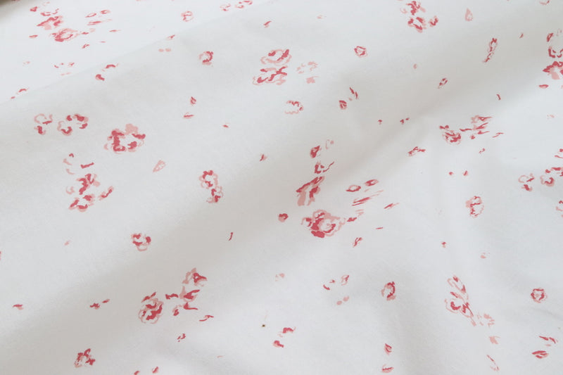 Faded Floral  Fabrics - Ditsy Cerise on cotton