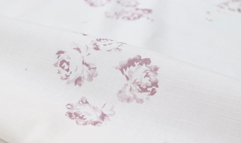 Faded Floral Linen Fabrics - Camille vintage on Linen