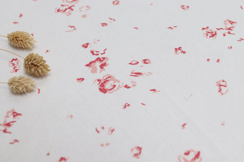 Faded Floral Cotton Fabrics - our Ditsy in Cerise 