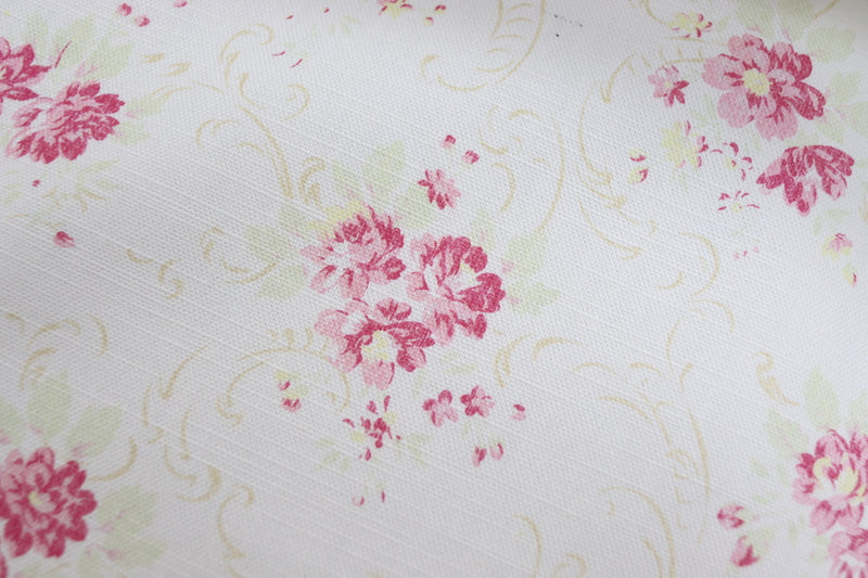 Gypsy on Linen - Faded Floral Linen Fabrics 