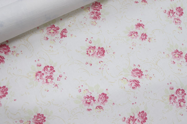 Faded Floral Linen Fabrics with our Gypsy print, on luxury linen fabric 