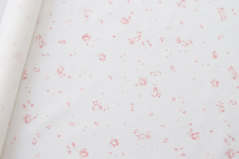 Our 'Ditsy Field' print, on Oyster Linen as part of our Faded Floral Linen Fabrics collection