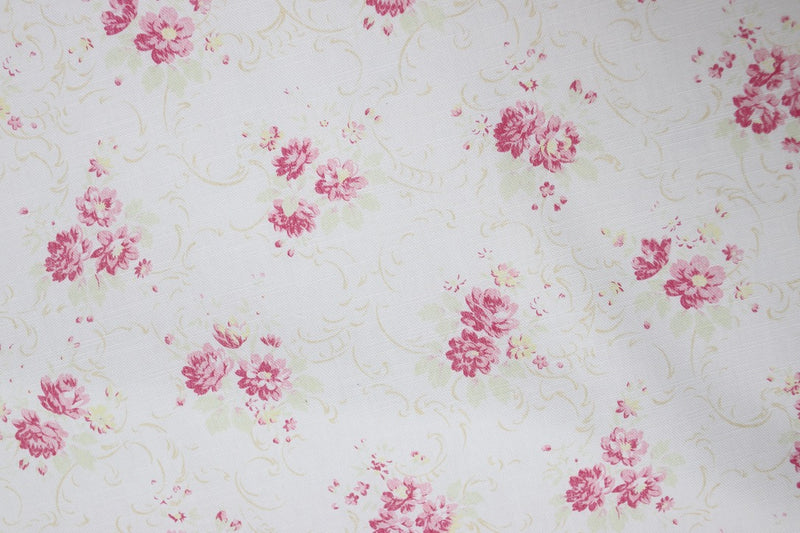 Faded Floral Linen Fabrics with our Gypsy design on Linen
