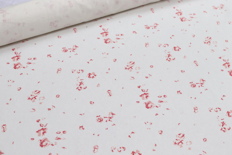 Faded Floral Fabrics with our Ditsy Cerise Print printed on cotton