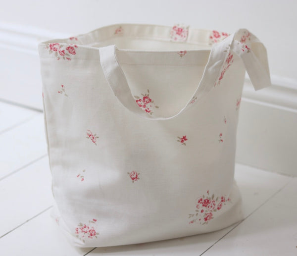 linen shopper bag - petite fleur
