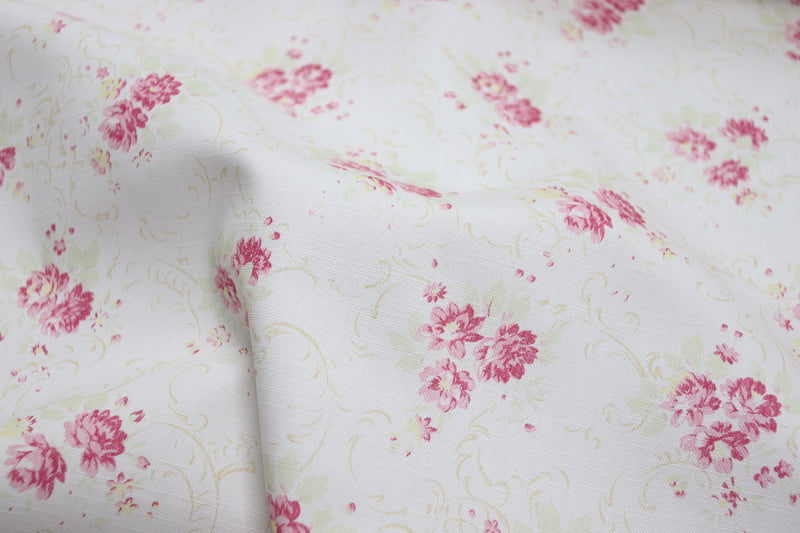 From our Faded Floral Linen Fabrics collection; our beautiful Gypsy floral design on fine linen fabric