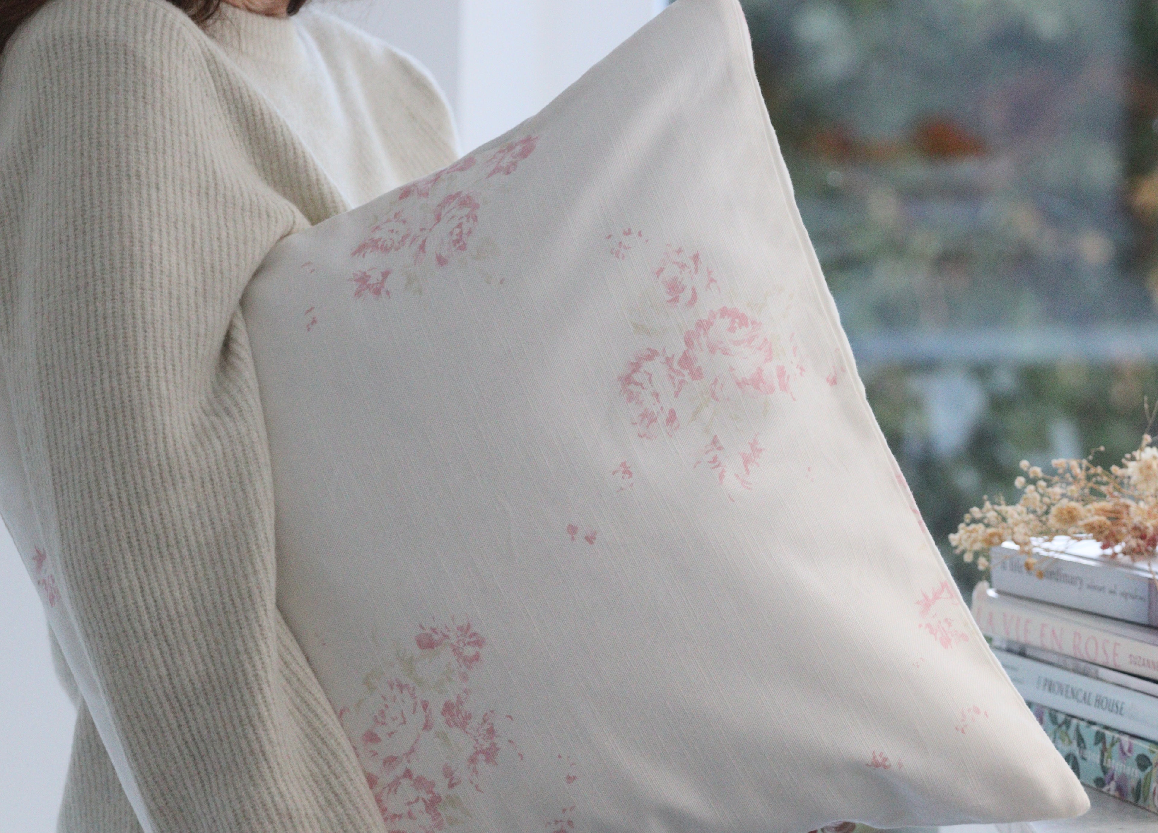 Cushion Cover in Antique Rose