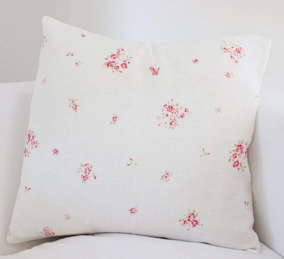 Cushion Cover in Petite Fleur - on Oyster Linen