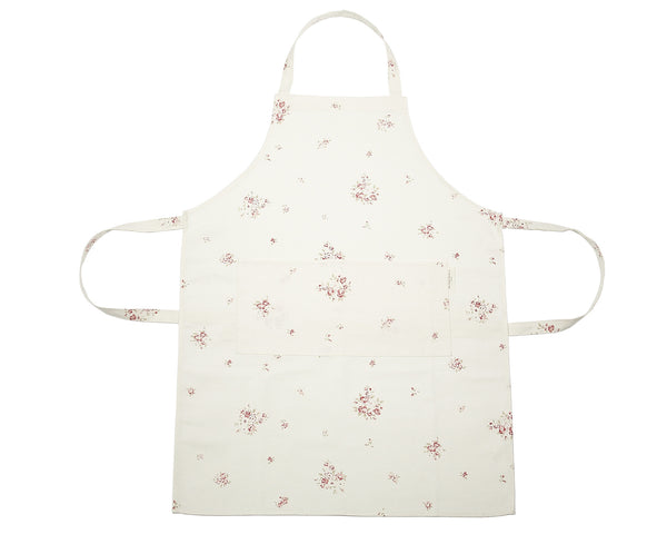 'Petite Fleur' apron in Oyster Linen