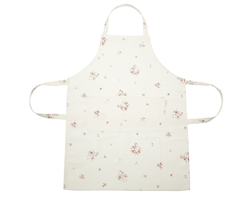 'Petite Fleur' apron in Oyster Linen