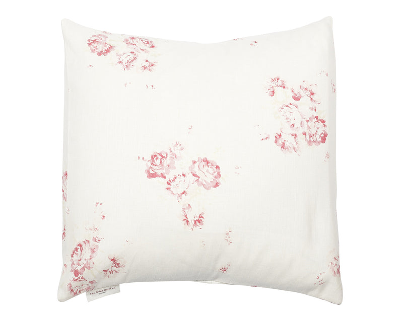 'Camille' - Cerise & Fawn cushion cover on Oyster Linen