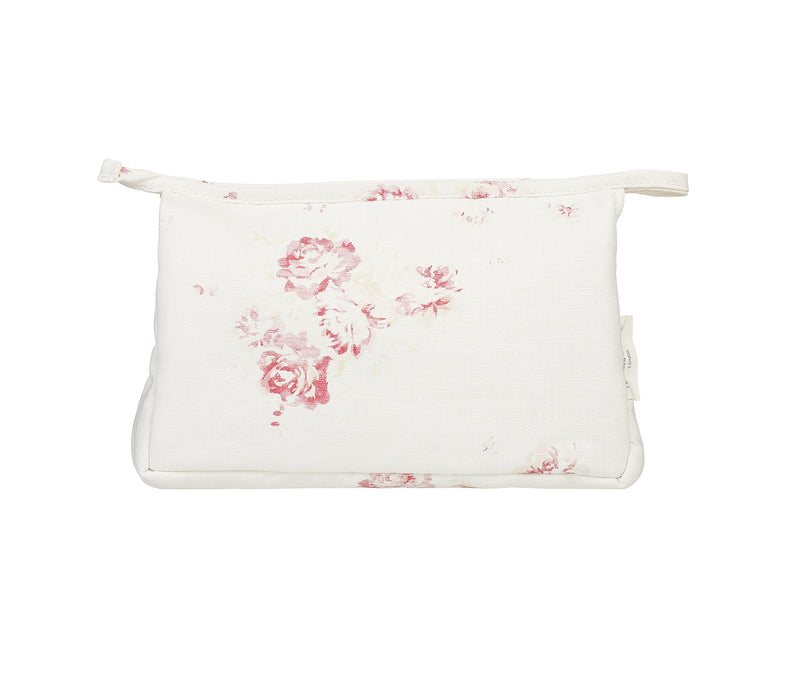 'Camille' - Cerise & Fawn make-up bag on Oyster Linen